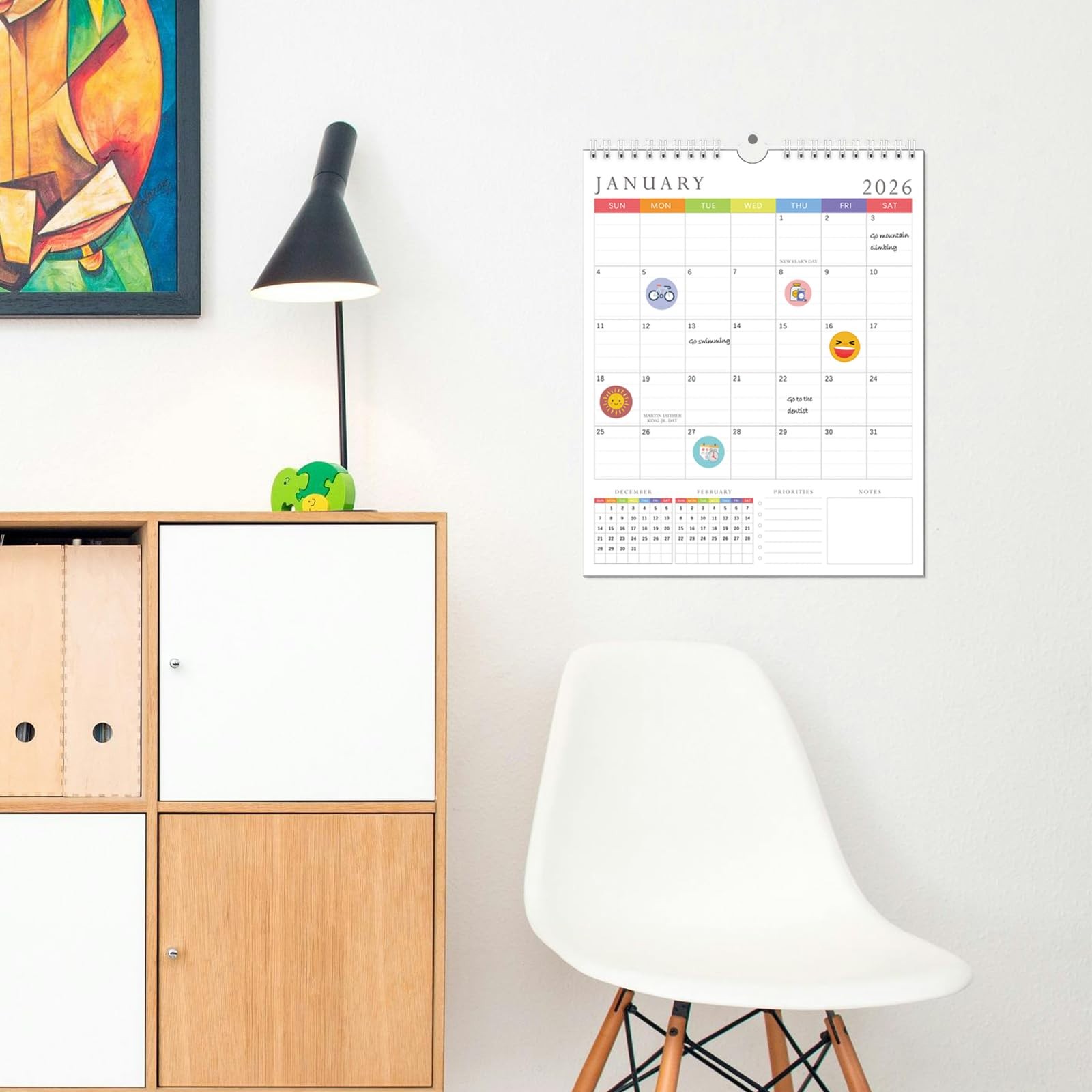 2026 Wall Calendar, 24 Monthly JAN 2026 – DEC 2027, white