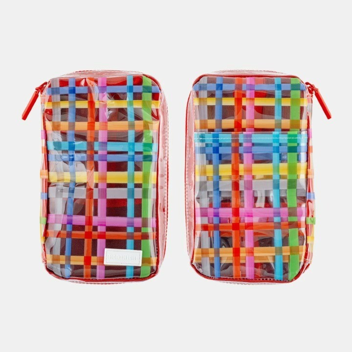 Hobonichi Small Drawer Pouch Clear Check PVC Organizer Pouch Japan