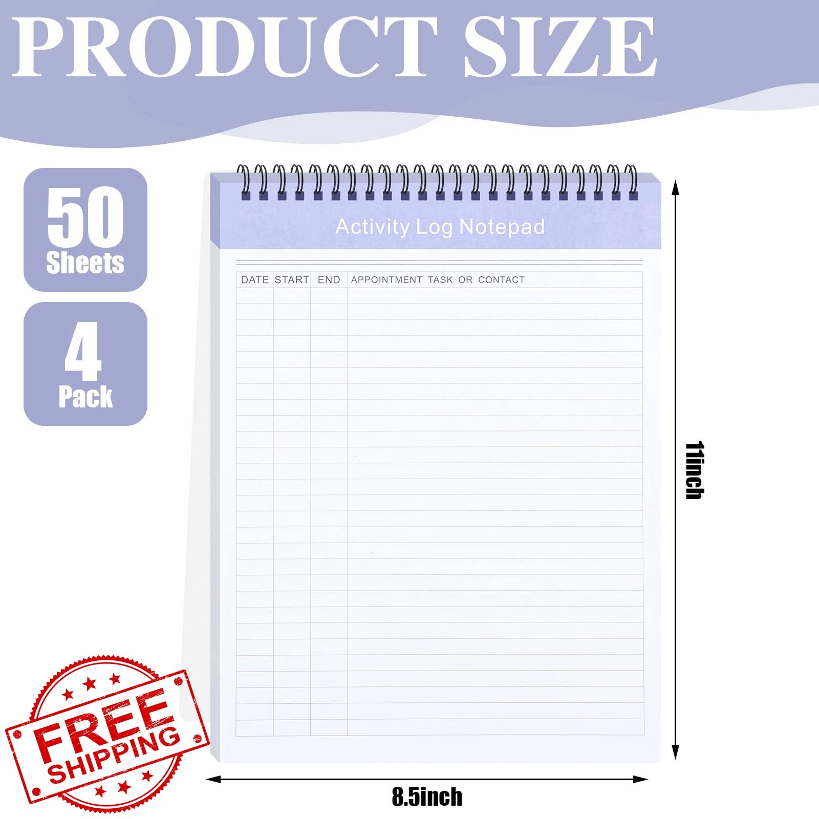 Kisston Activity Log Notepad Vivid Color