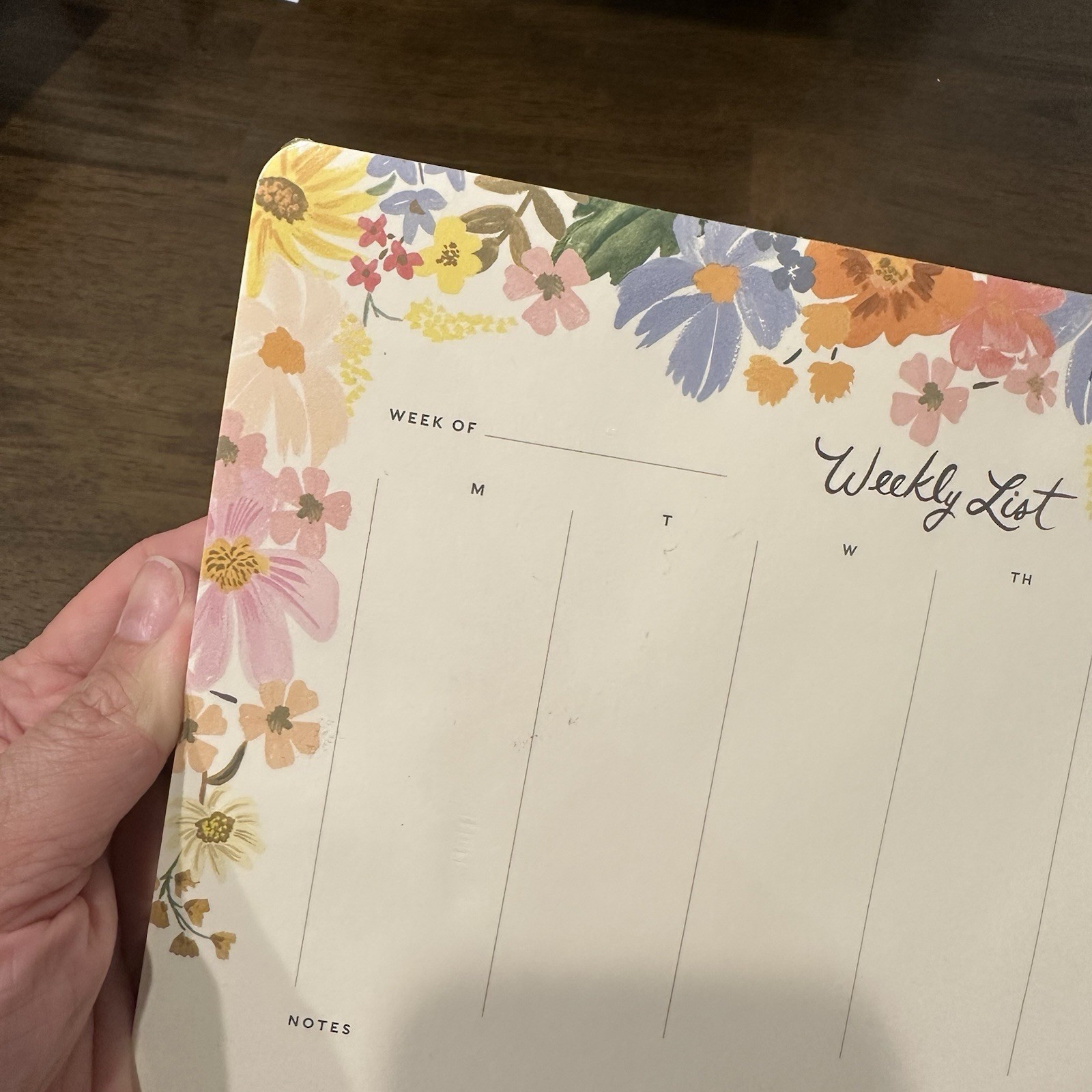 NEW Sealed Rifle Paper Co. Floral Weekly Desk Pad, 52 Tear-Off Pages