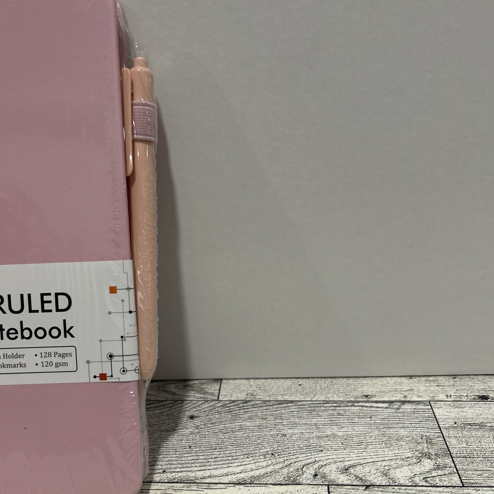 Feela Classic Ruled A5 Notebook 8.5 x5.25 Pink New With Pink Pen 128 pages
