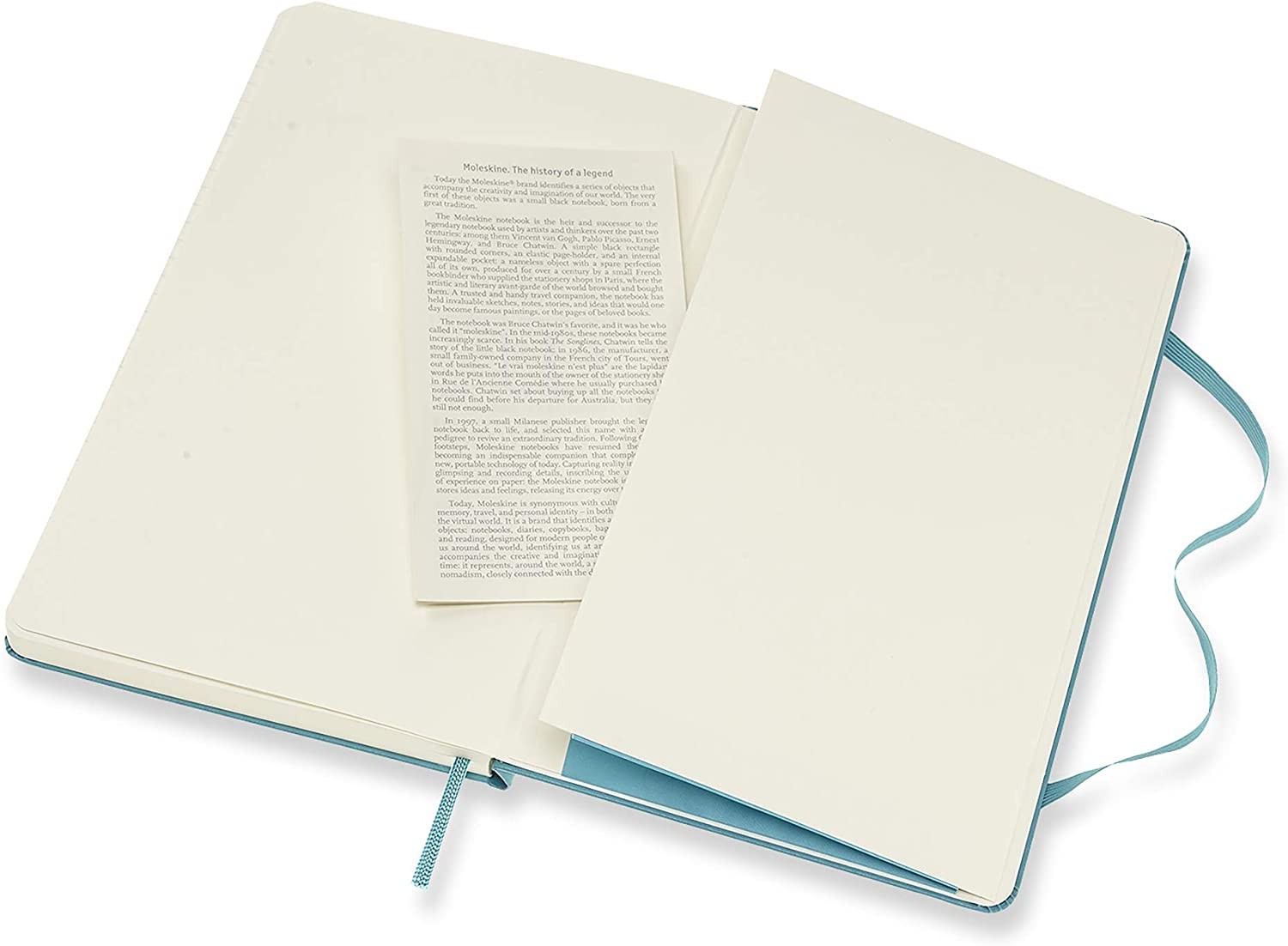 Moleskine Classic Notebook Hard Cover Large Plain/Blank Reef Blue 240 Pages