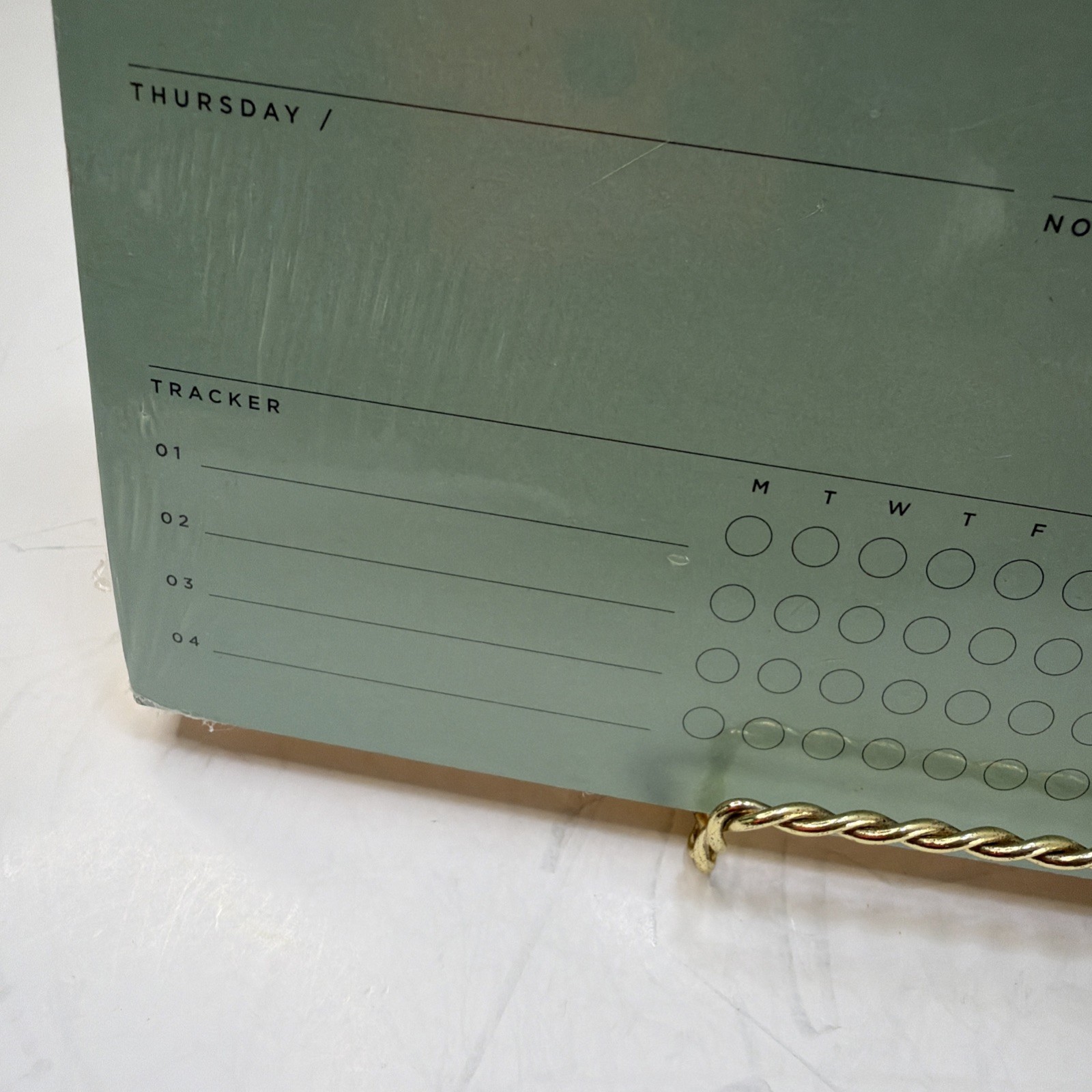 Russell + Hazel 7″ Square Weekly Planning Planner Refill Pad Gold Gilt Edge