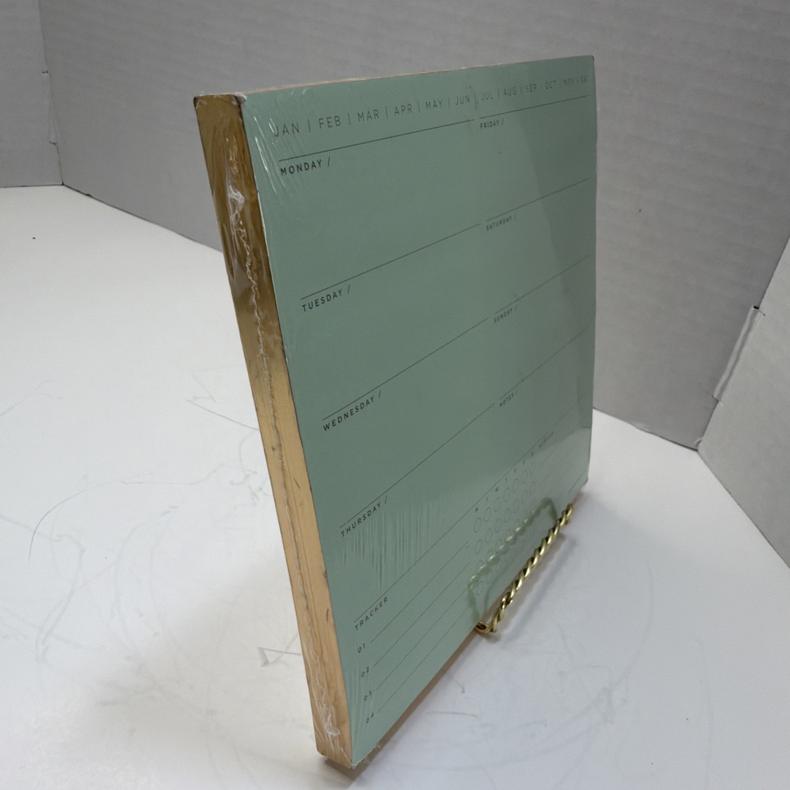 Russell + Hazel 7″ Square Weekly Planning Planner Refill Pad Gold Gilt Edge