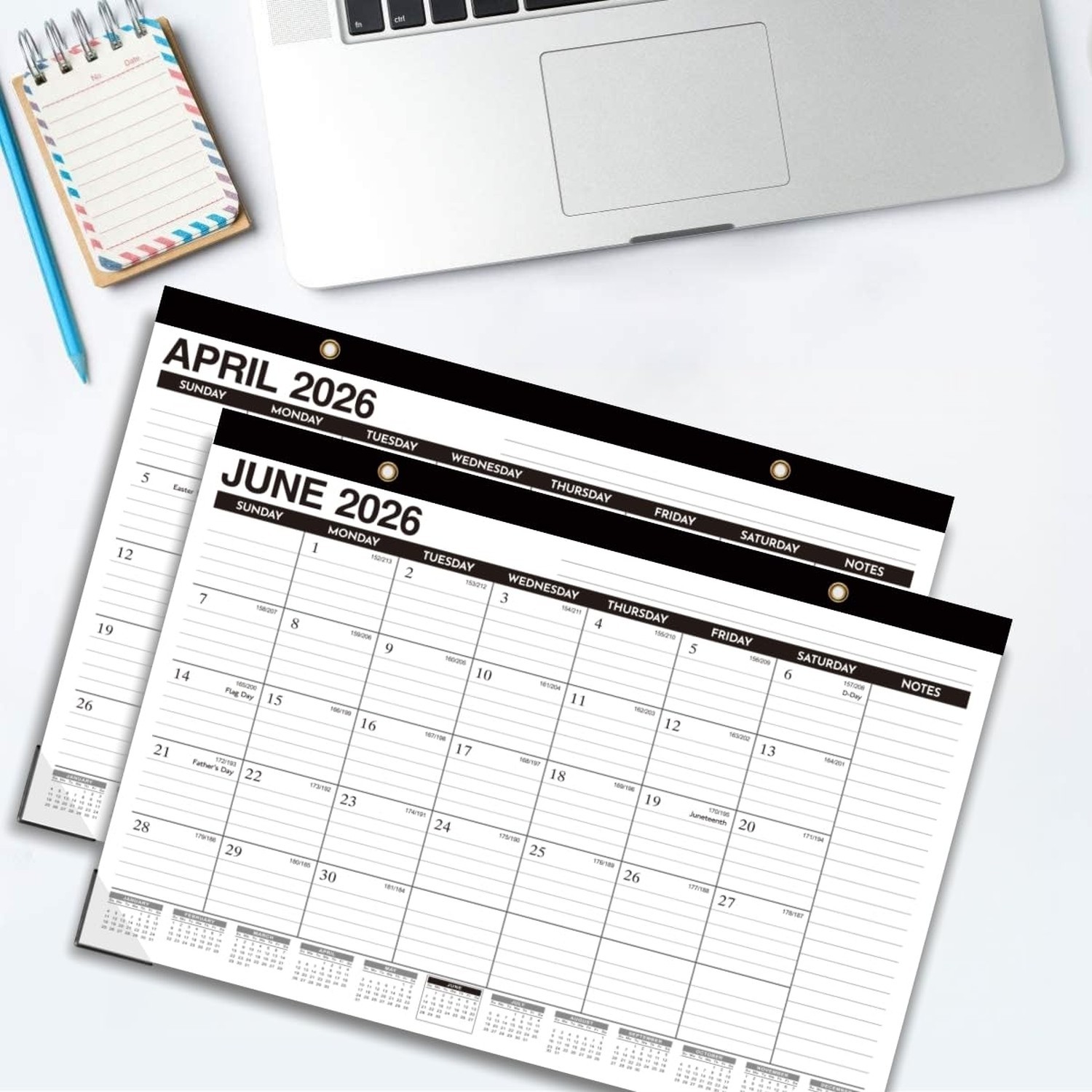 Desk Calendar 2026-2027 – 18 Months Wall Calendar Until June 2027, 17″ x 12″,…
