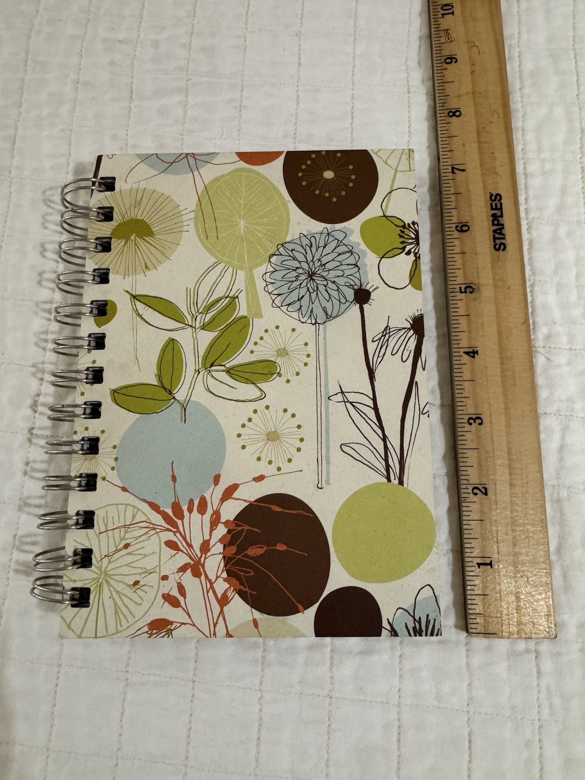 ecoJot Nature Floral Spiral Journal 100% Recycled Cardboard Cover Notebook