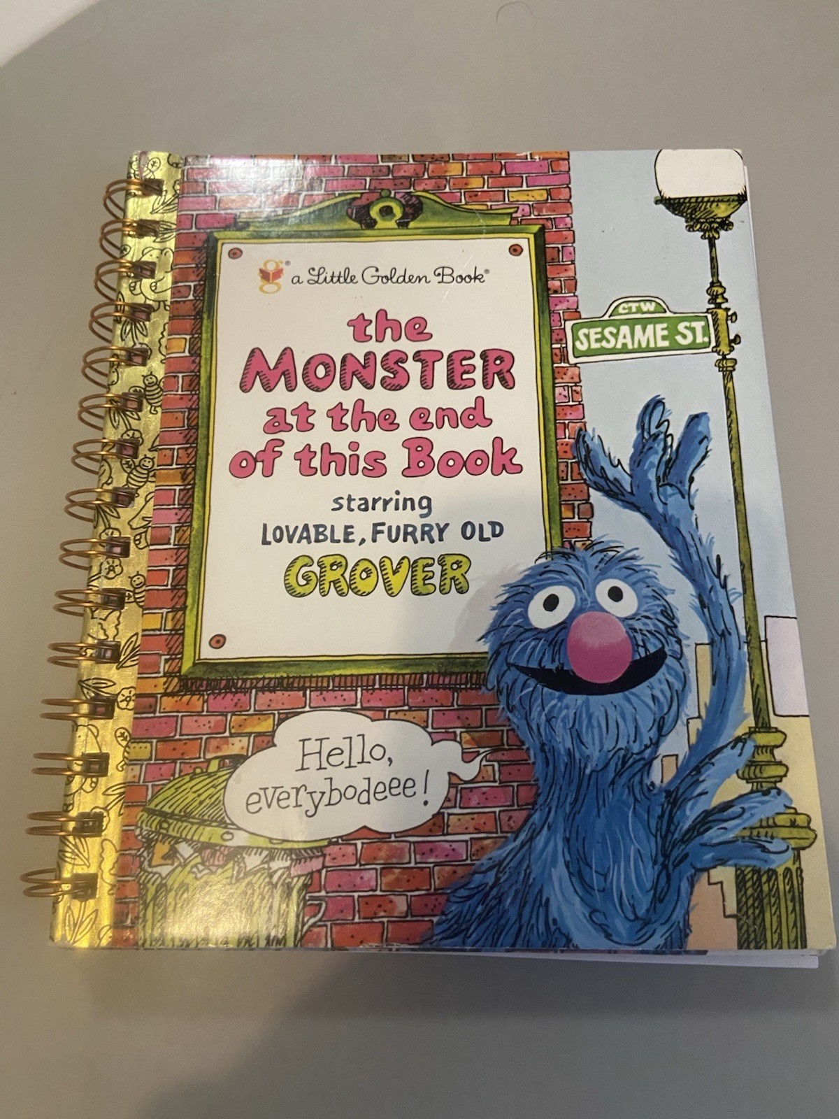 Little Golden Book Upcycled Journal- The Monster At The End Of This Book