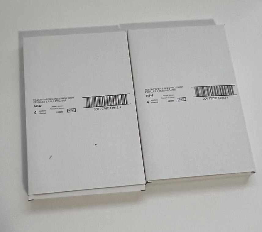 2 Martha Stewart Avery Filler Paper Project Planner Sheets 5.5 X 8.5 400 Sheets