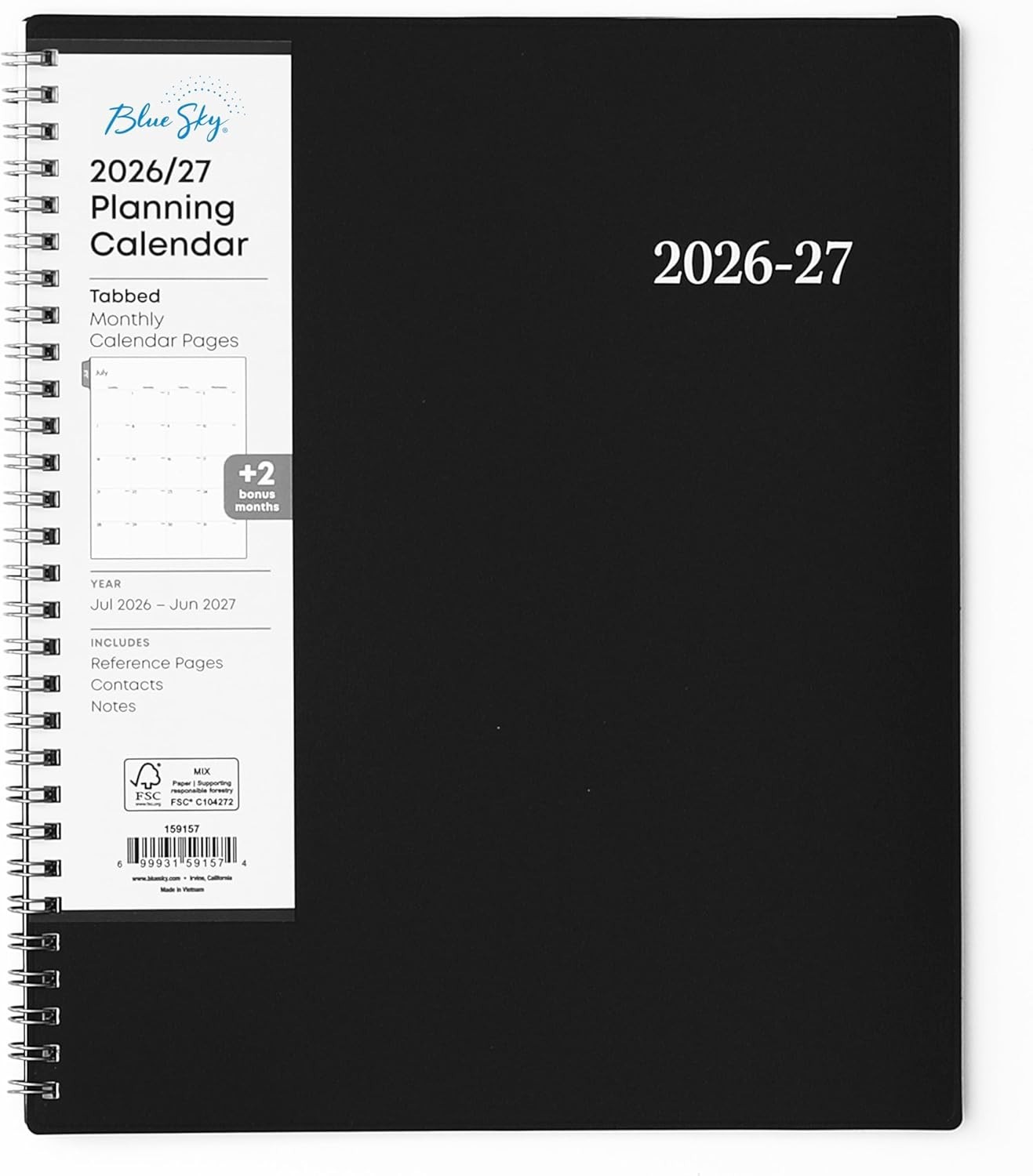 Effortless Planning: 2026-2027 8″ x 10″ Monthly Calendar with Flexible Cover