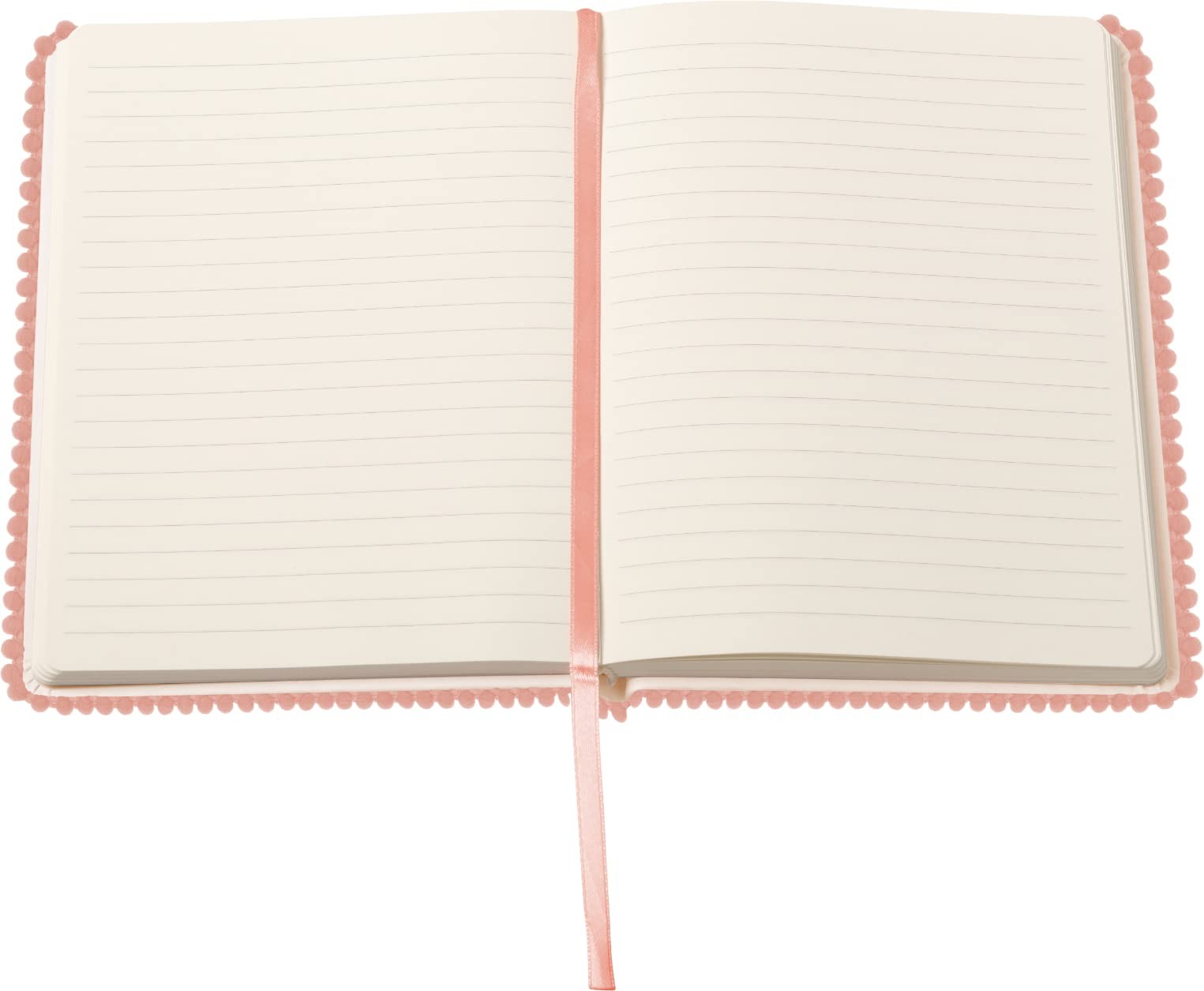 Eccolo Pom Notebook Journal, Linen Flexicover, Medium, Peach Blockprint