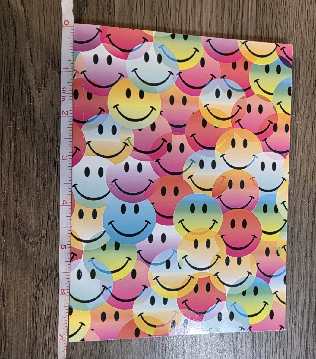 Happy Faces, Colorful Journal By CrownJewlz. Ruled Pages, 5x7x.25
