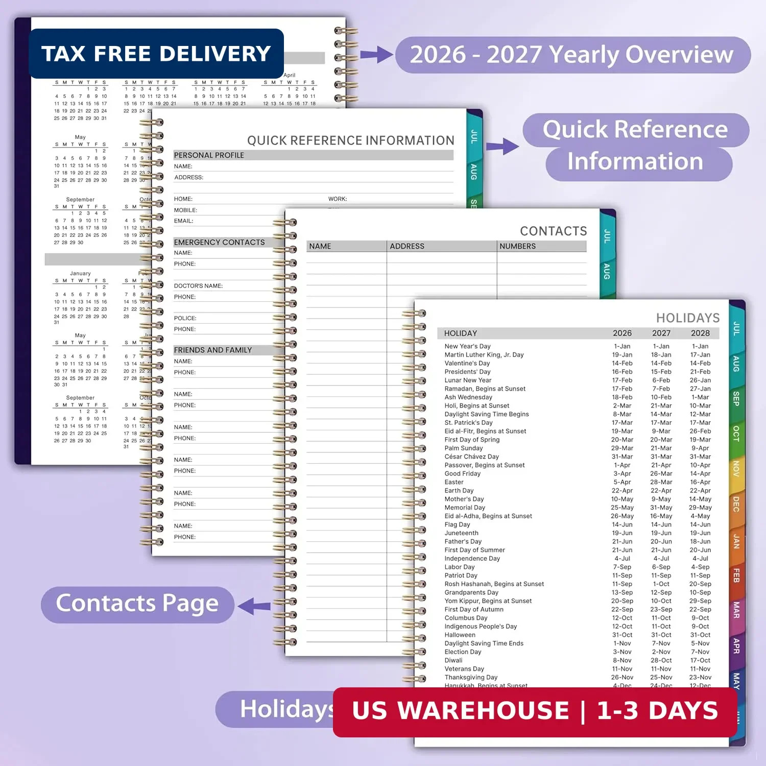 Share 2026-2027 Appointment Book/Planner – 8.2″ x 11″, Daily Planner 2026-2027