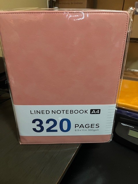 A4 Lined Notebook Hardcover Pink 100GSM High Quality Paper 8.5 x 11 In 320 Pg