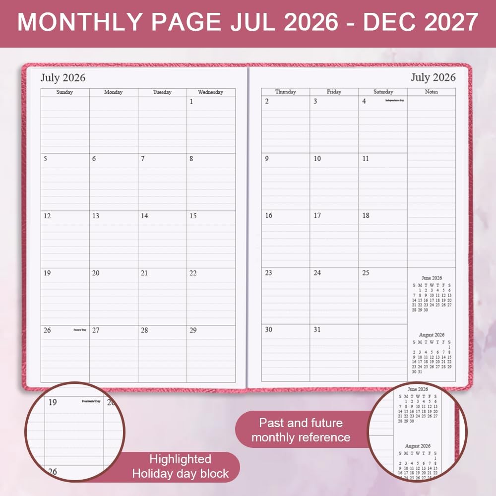Nokingo 2026-2027 Planner – Weekly Monthly Planner Runs From July 2026 –