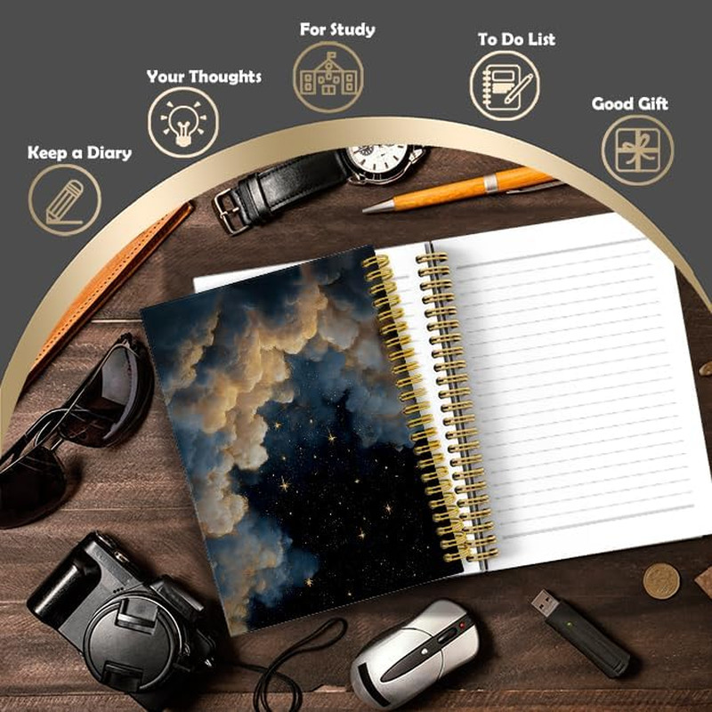 Witchy Starry Night Sky Notebook Journal,Witchy Office School Supplies