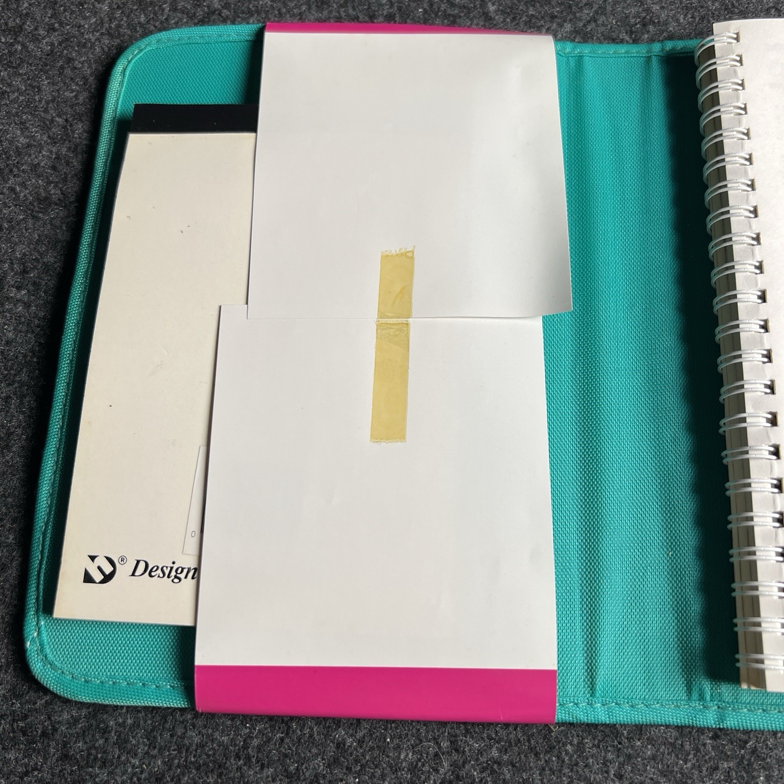 Vtg 90s Student Varsity Planner Personal Teal Hook Loop Design House Inc. NEW