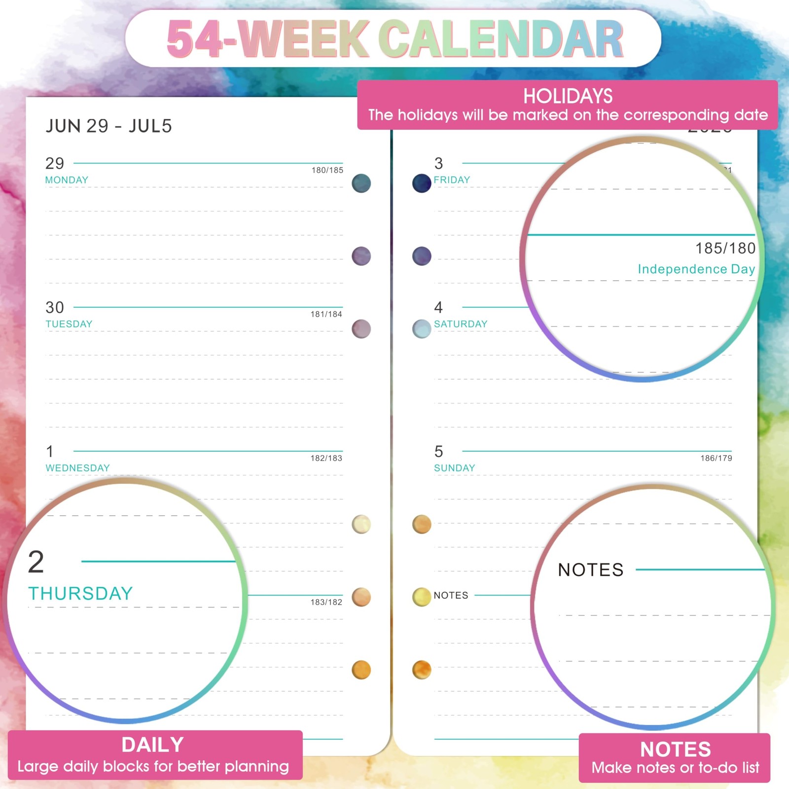 Planner Refills 2026-2027 – Planner Inserts, 2026-2027 Weekly and Monthly Cal…