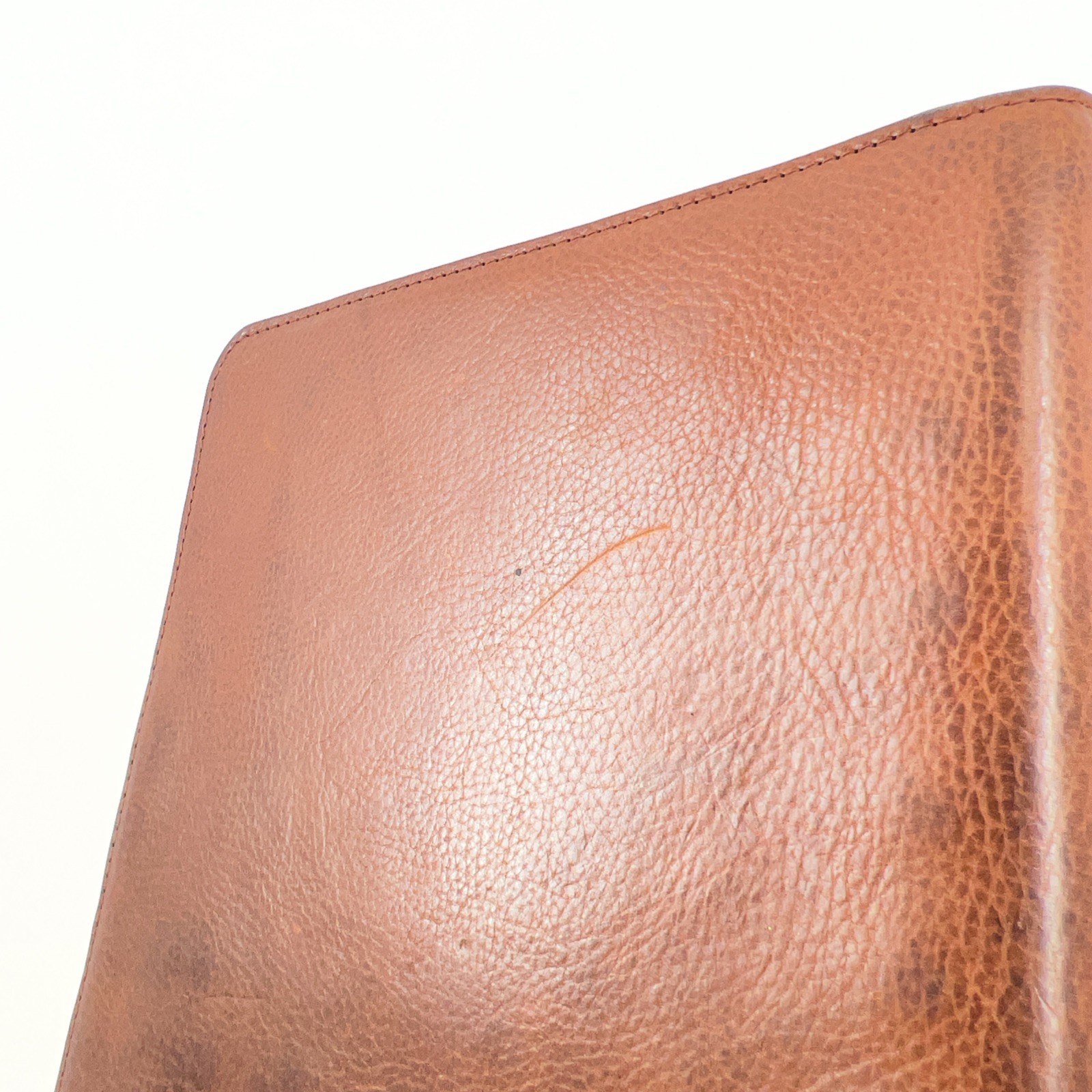 Franklin Covey Full Grain Italian Leather 7 Ring Binder Chestnut Brown Vintage