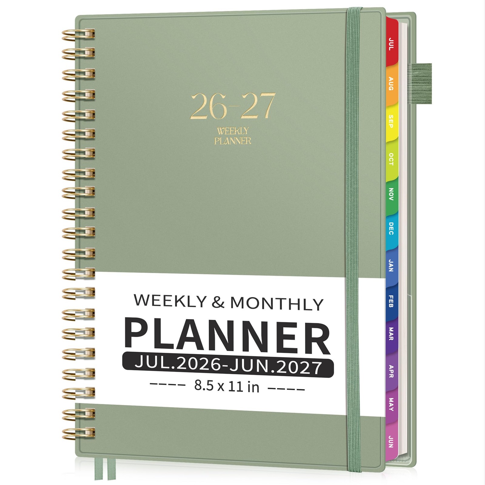 EMSHOI Academic Planner 2026-2027, A4 Size (8.5″ x 11″), A4, Light Green