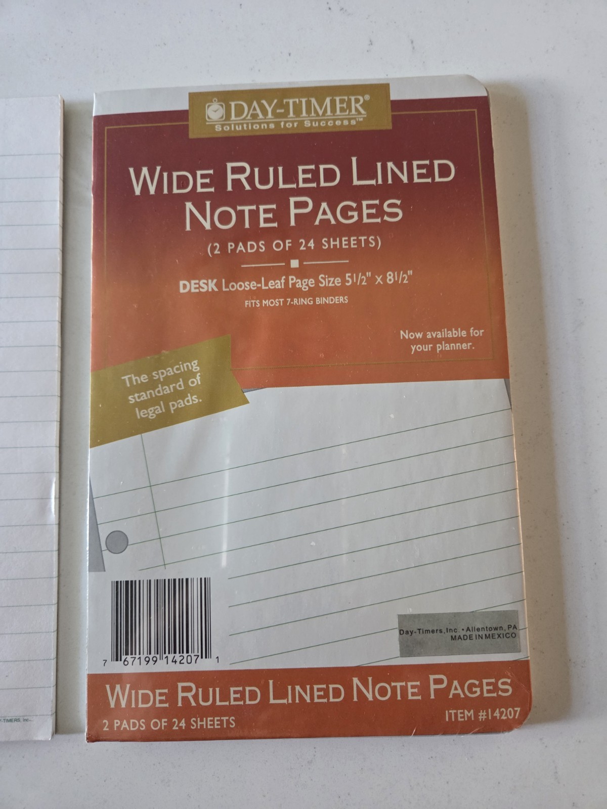 Day-Timer Desk Wide Ruled Lined Note Pages 5 1/2 x 8 1/2 MPN 4207