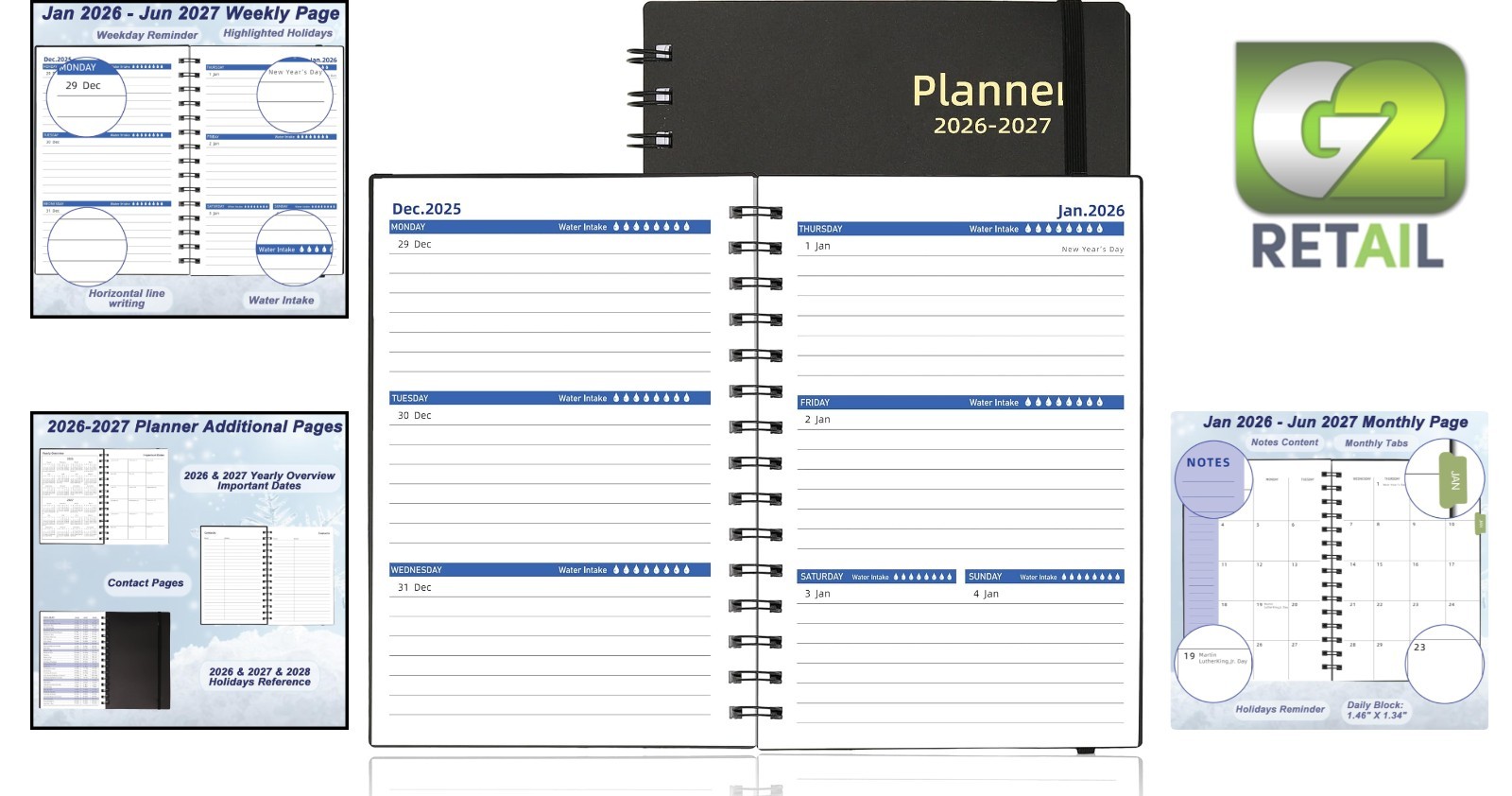 Quality 2026-2027 Calendar Planner: 200 Pages for Efficient Planning