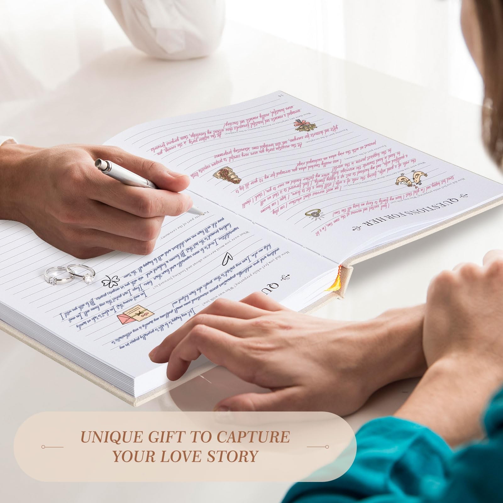 190 Pages Grey Wedding Anniversary Journal Book Memories Of Us Scrapbook