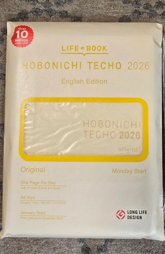 Hobonichi Techo 2026 original A6 Size Book Planner English Version From Japan