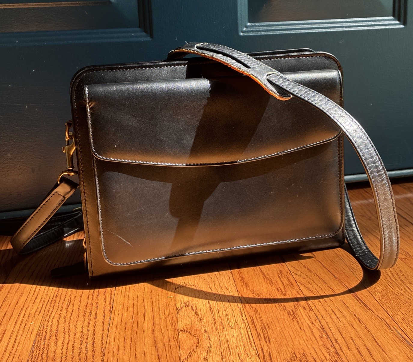VintageFranklin Quest Covey Leather Planner Bag Crossbody Strap Purse Organizer