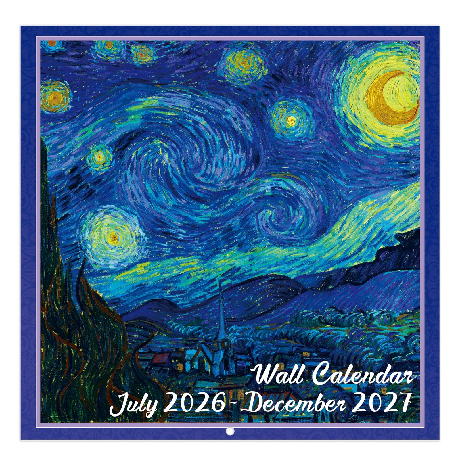 Wall Calendar 2026-2027 – 2026-2027, 18-Month Monthly Medium, blue