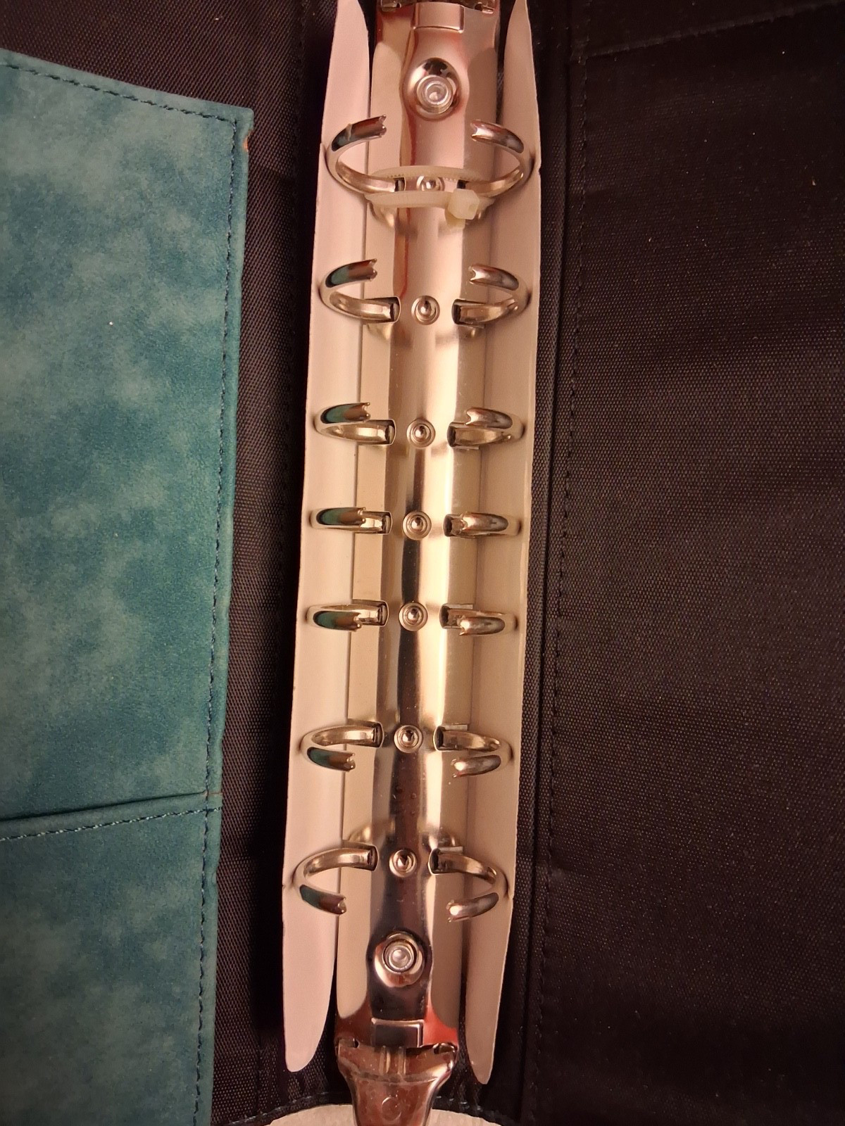 Day-Timer Desk Planner Organizer Binder 7 rings Turquoise Blue