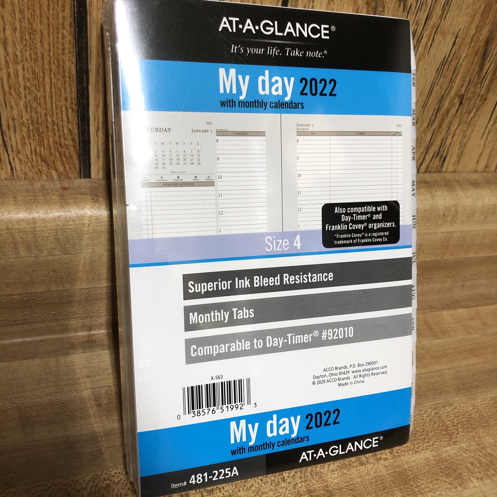 AT-A-GLANCE My Day 2022 5.5″ x 8.5″ Refill White/Gray 481-225A New