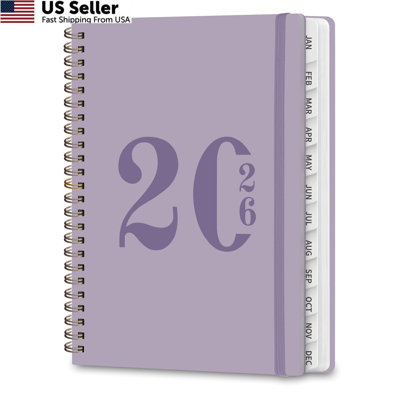 2026 Planner, Weekly and Monthly 6.3″x8.5″(Jan 2026-Dec 2026）, B-Purple