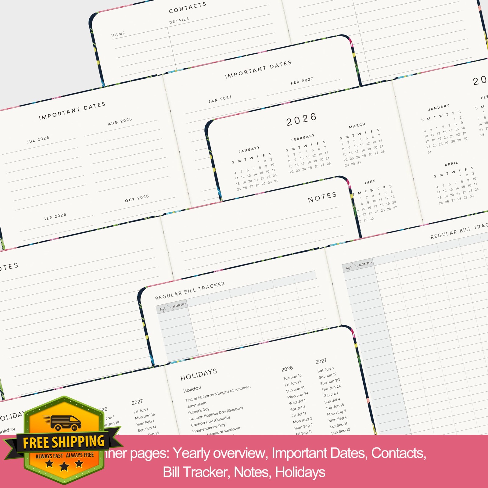 andAnd Per Se Academic Planner 26-27 5.7×8 Wildflower Meadow