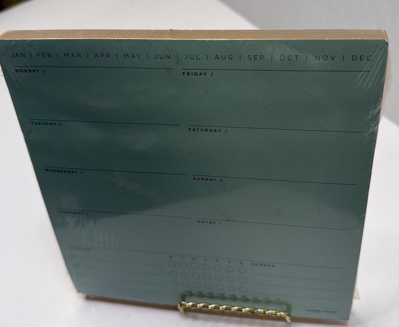 Russell + Hazel 7″ Square Weekly Planning Planner Refill Pad Gold Gilt Edge