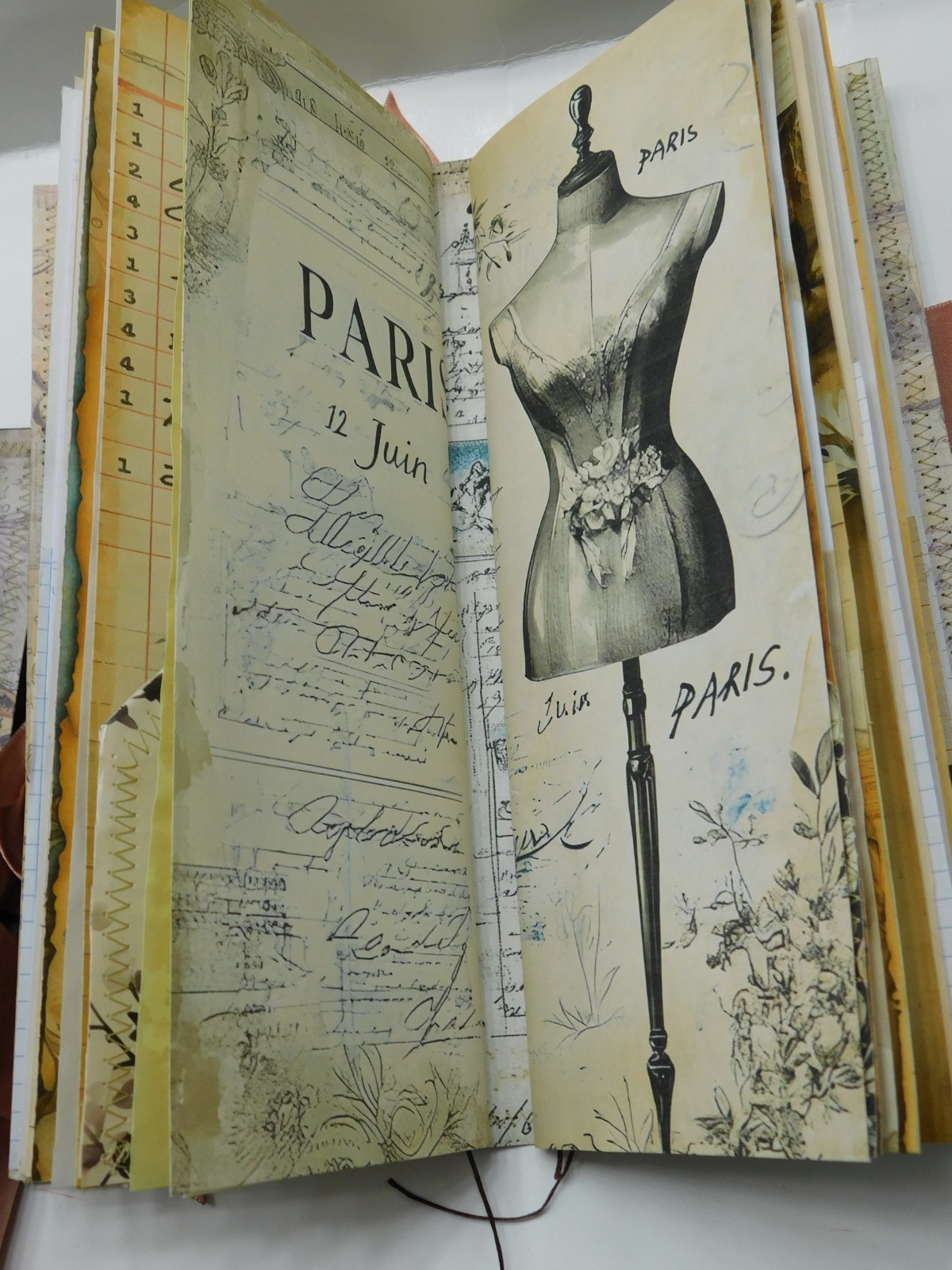 Tall Junk Journal Blank Diary Travelers Notebook 116 Page Vintage Style K