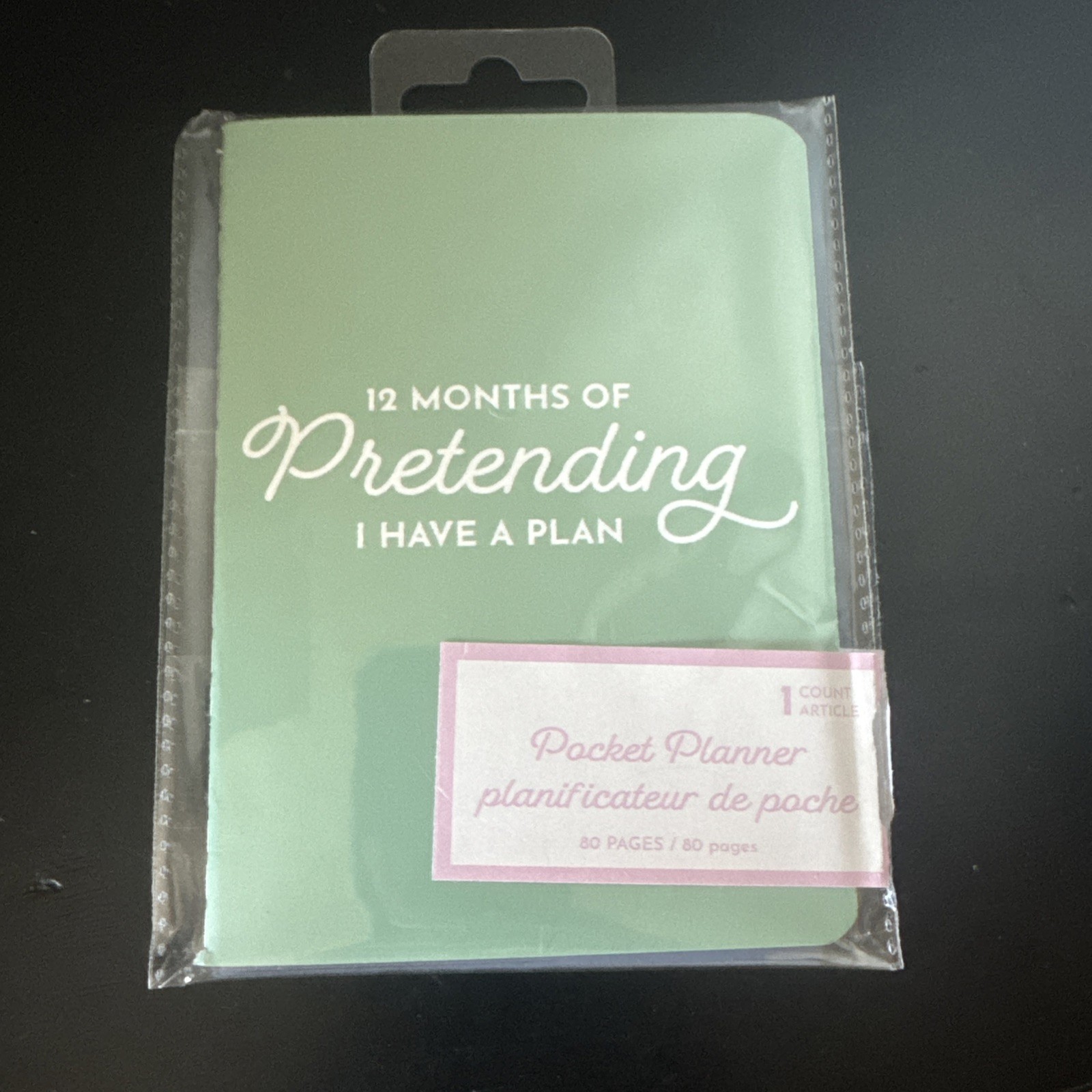 Pocket Planner Blank “12 Months Of Pretending I Have A Plan” Blank Planner Green