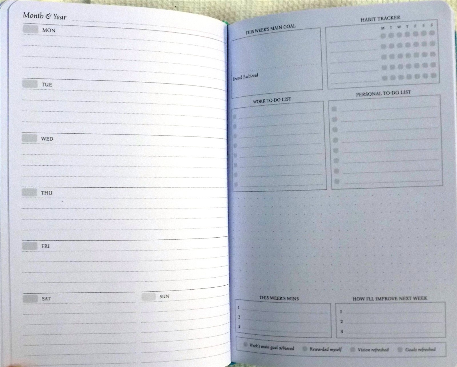 Legend Weekly Colorful Planner 2nd Edition – Undated Life & Work Agenda Journal
