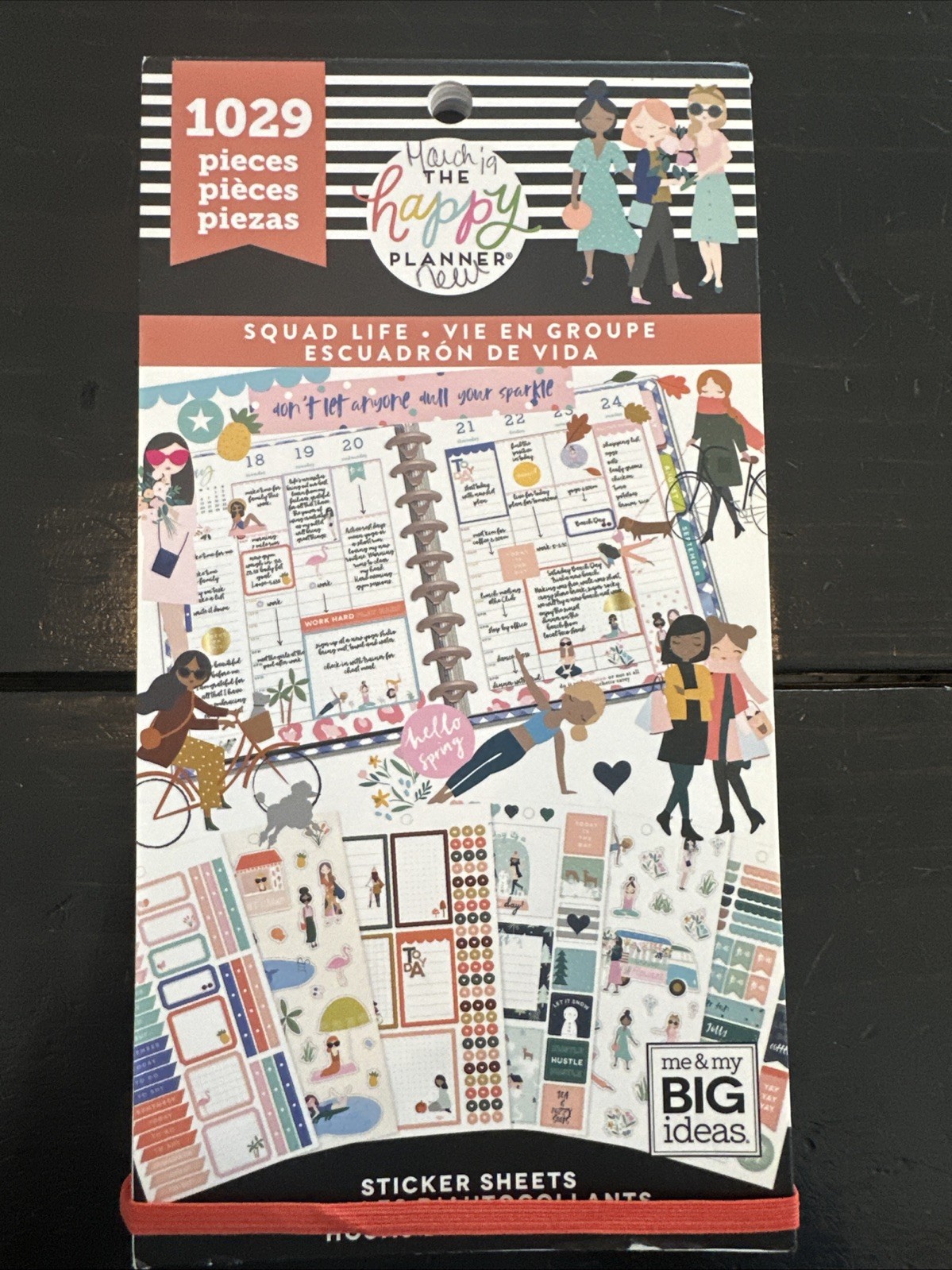 Happy Planner Stickers Book Journal Scrapbook “Squad Life” – Less Than 55 Used