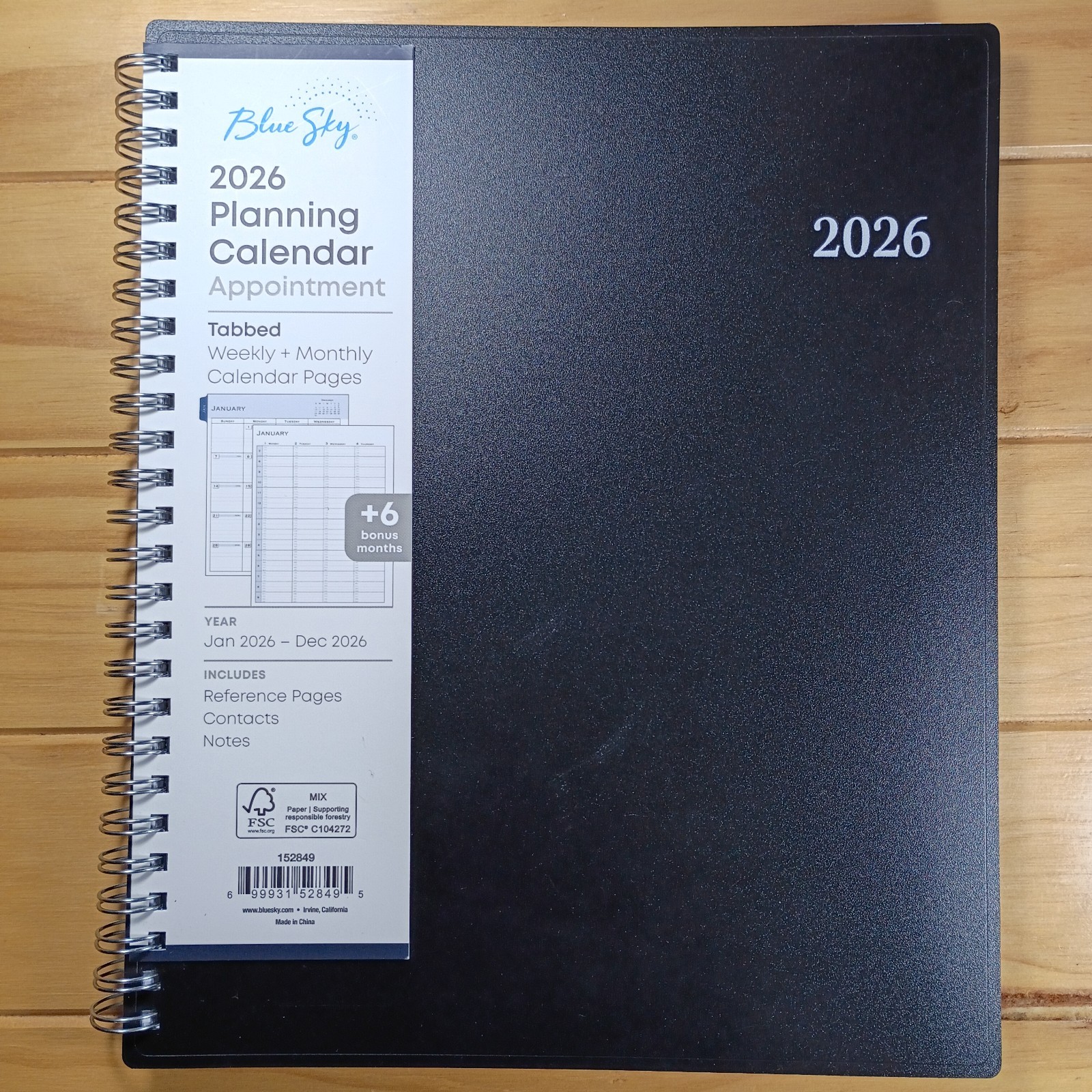 Blue Sky 2026 Planning Calendar Appointment 152849 New