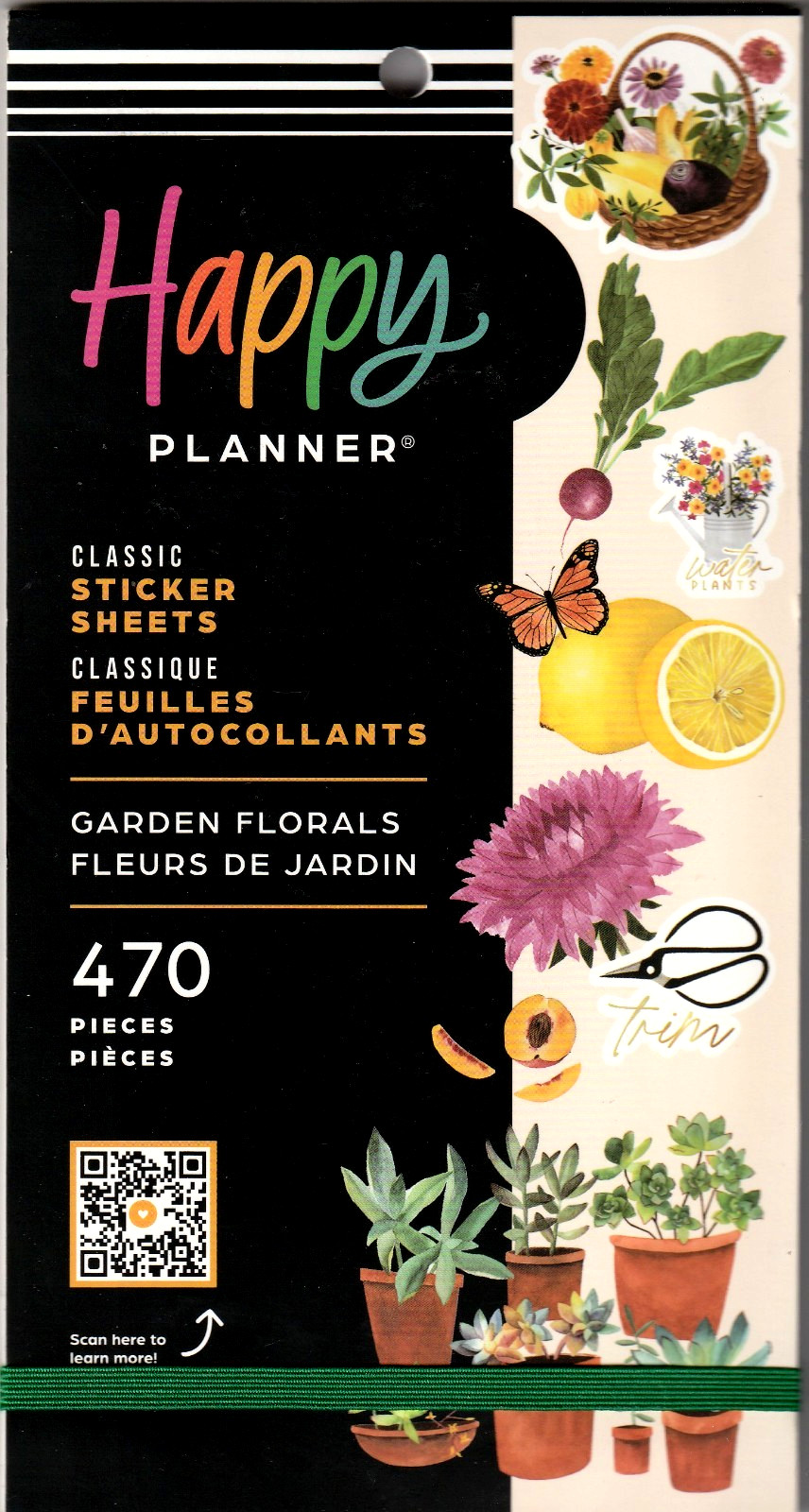 Happy Planner Garden Florals Sticker Book – 30 Pages – 470 Pieces – NEW