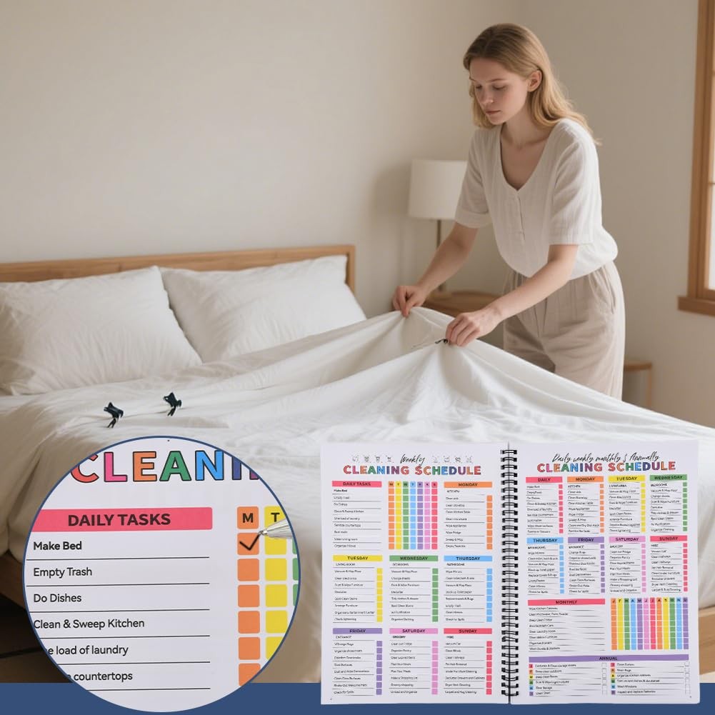 Adhd Cleaning Planner Daily Weekly Monthly Yearly Household Cleaning Planner