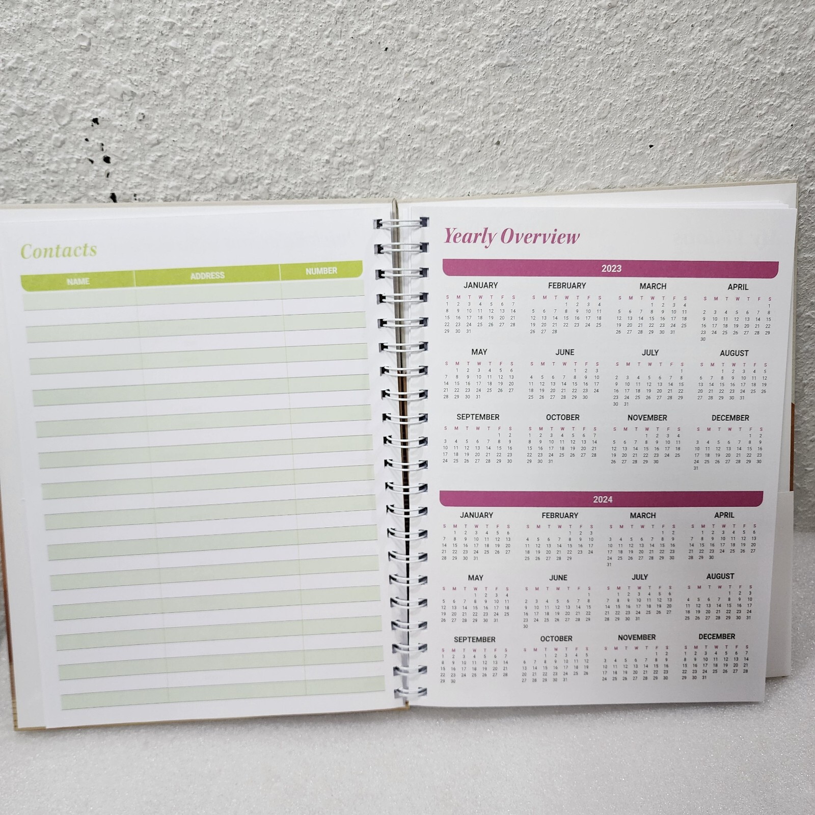 LACCHOUFEE Teacher Academic Planner 2023-2024 Hardcover, Twin-Wire Binding