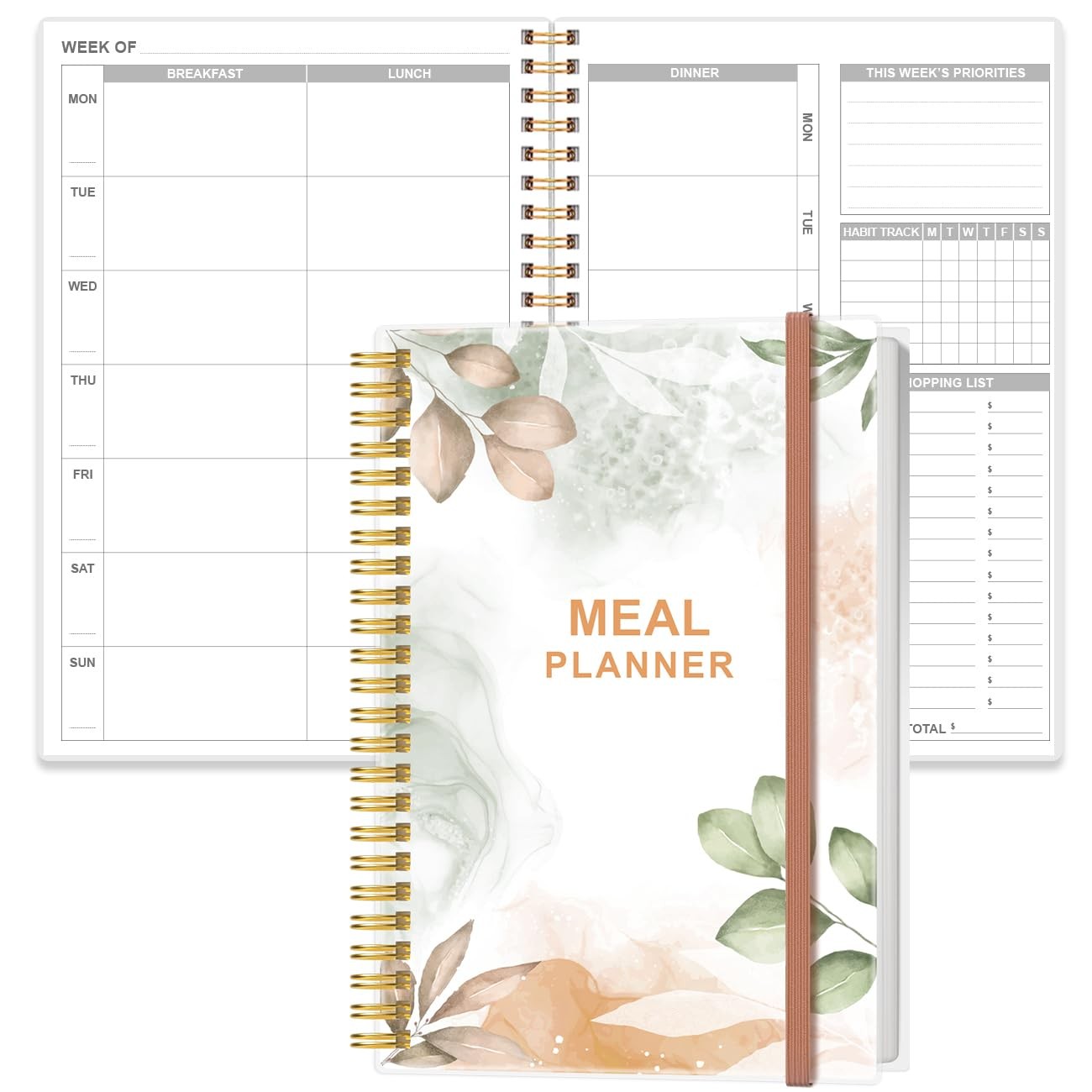Weekly Meal Planner – A5 Weekly & Daily Meal Prep Journal with Shopping and G…