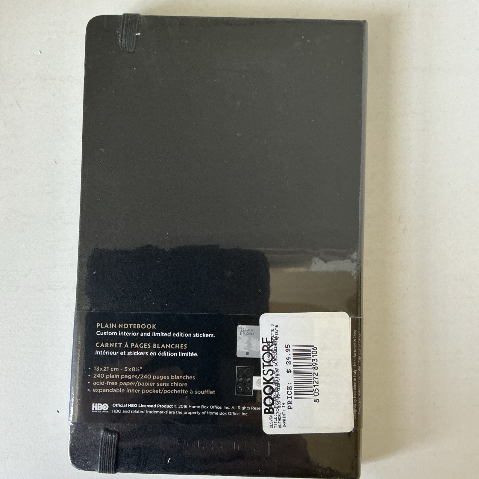 Moleskine Limited Edition Game of Thrones Plain Notebook, Sealed