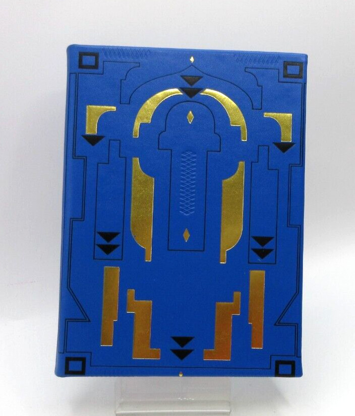 Graphic Image Journal 7″ Leather Hardcover 224 Lined Pages Blue w Gold