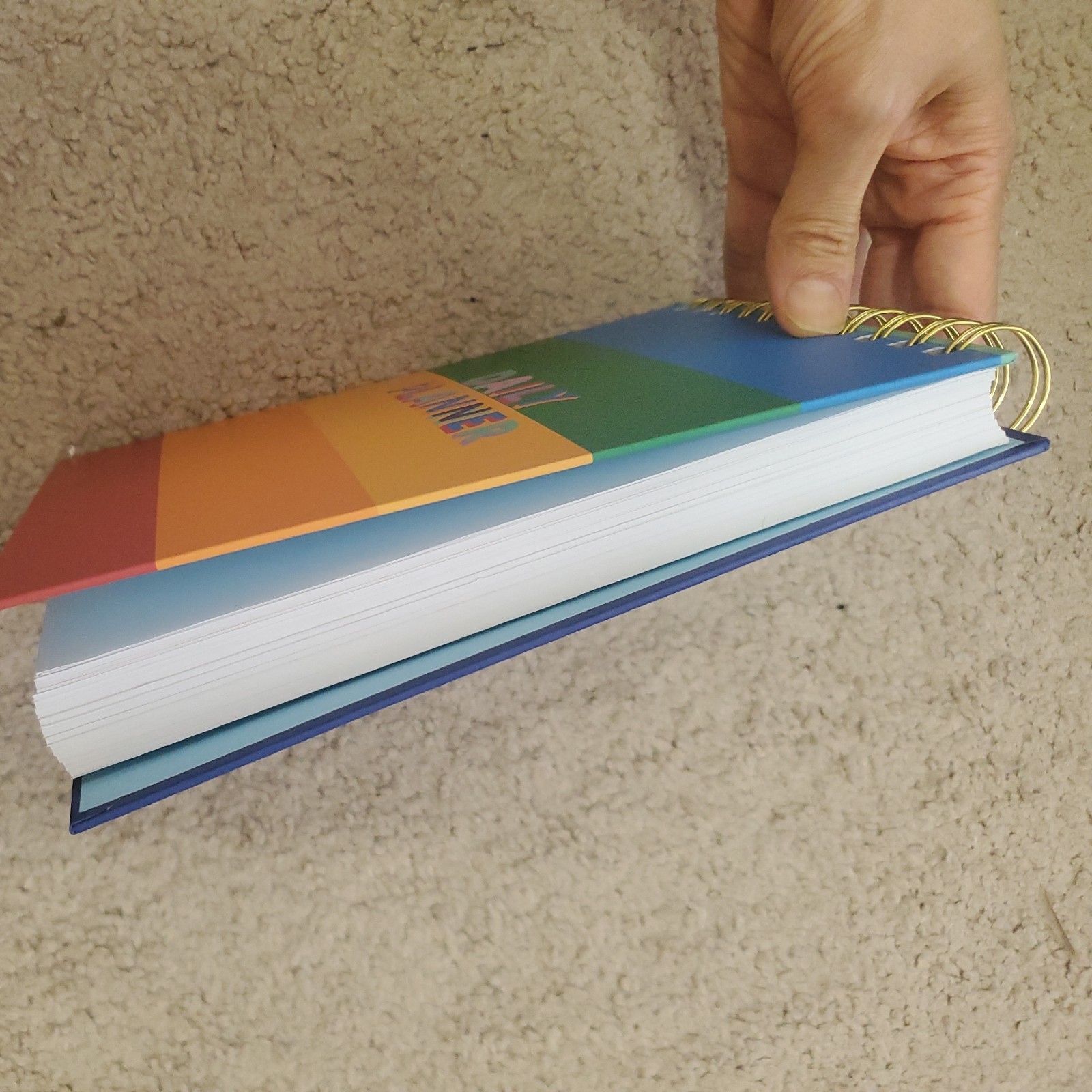 Multicolored Daily Planner Journal Notebook with Hourly Schedule