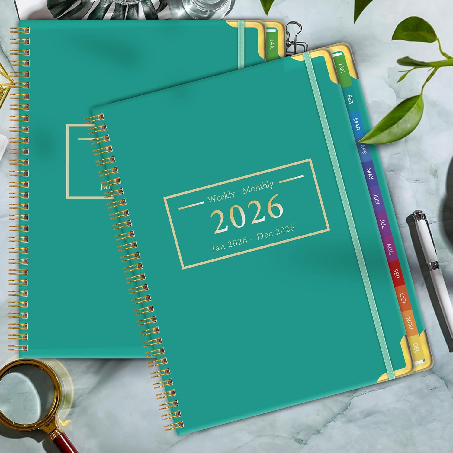 Planner -2026, Hardcover Weekly & Monthly Calendar Planner, January 2026 – Decem