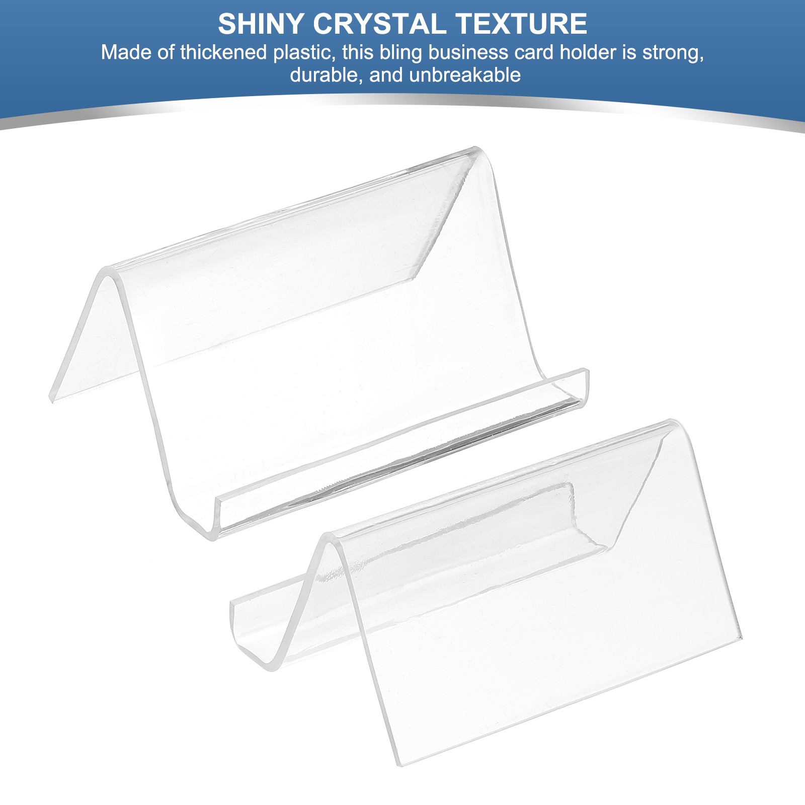 Business Card Holder for Desk, Acrylic Card Holders Shine, Clear
