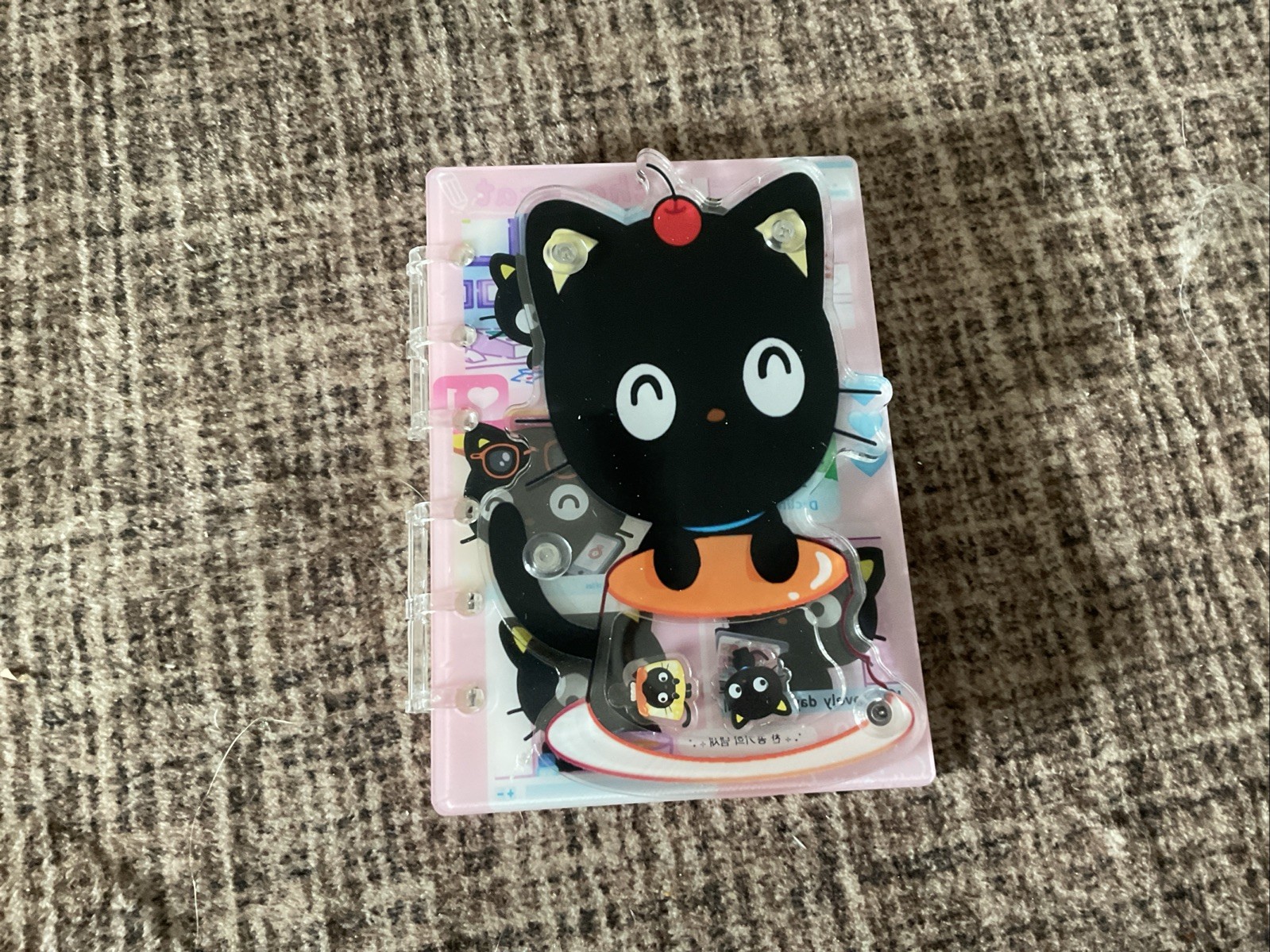 A6 Pocket size Choco Cat Shaker Notebook With Plain Pages