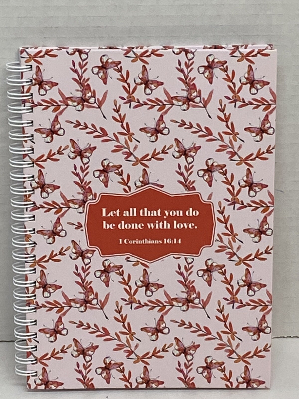 Christian Prayer Journal LOVE 1 Corinthians 16:14 Bible Scripture On Lined Pages